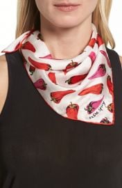 kate spade new york hot pepper silk bandana white at Nordstrom